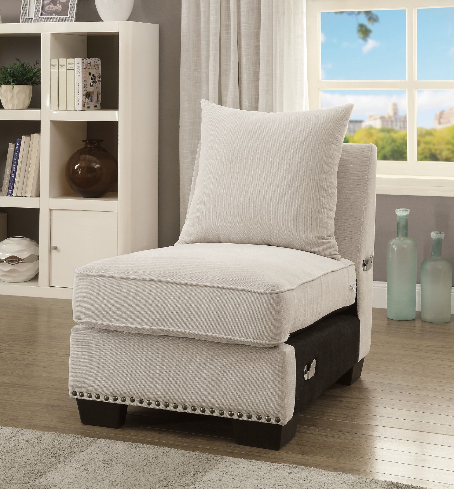 (image for) Skyler Beige Armless Chair