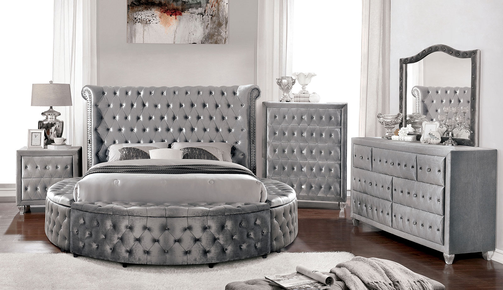 (image for) Sansom Grey Qn. 5Pc W/2Ns