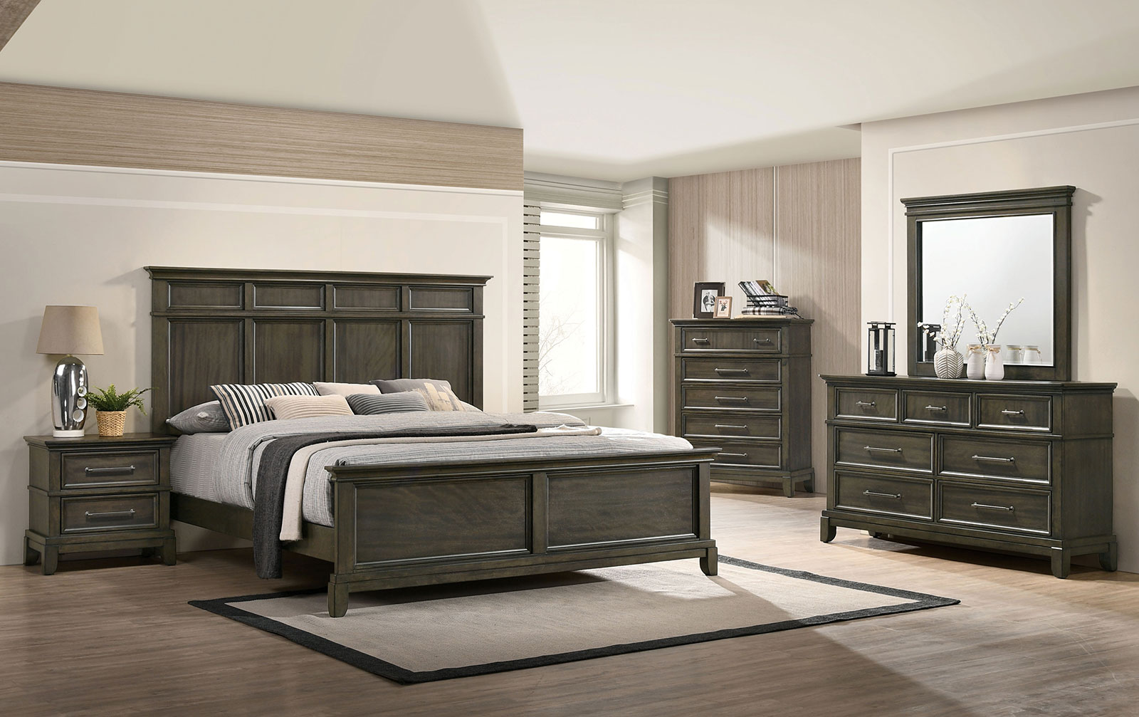 (image for) Houston Grey Qn. 4Pc 