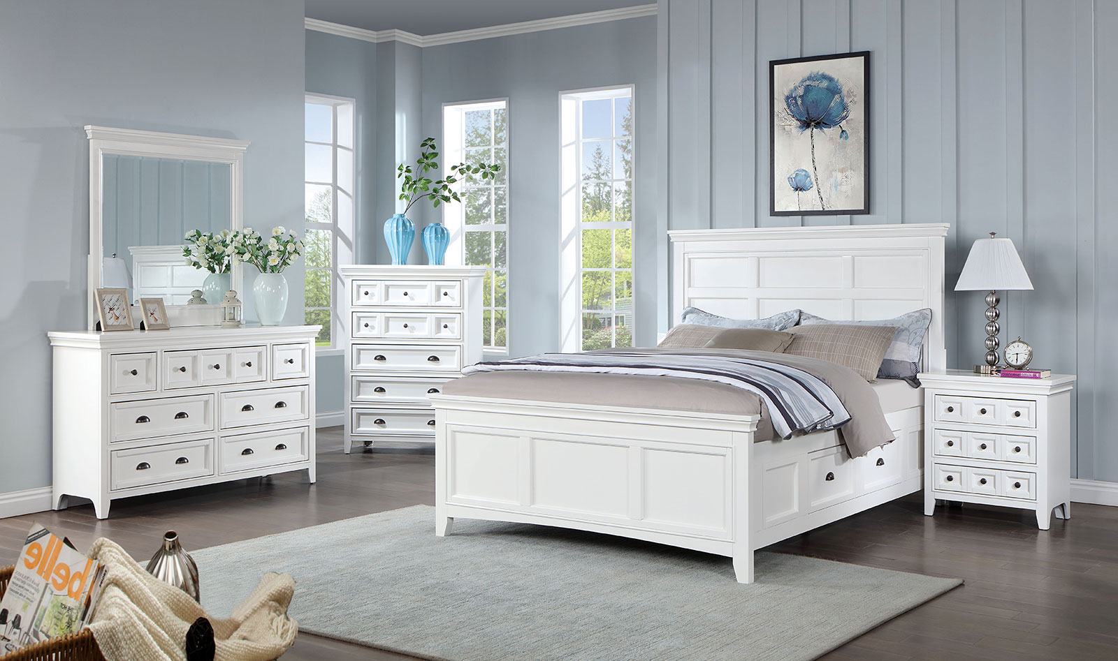 (image for) Castile White Qn. 4Pc 