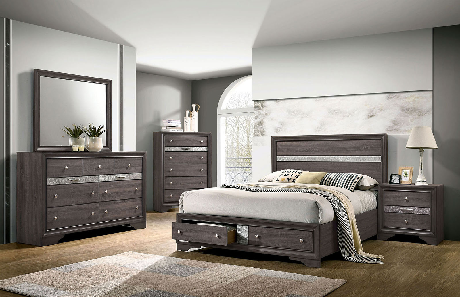 (image for) Chrissy Grey Qn. 4Pc 