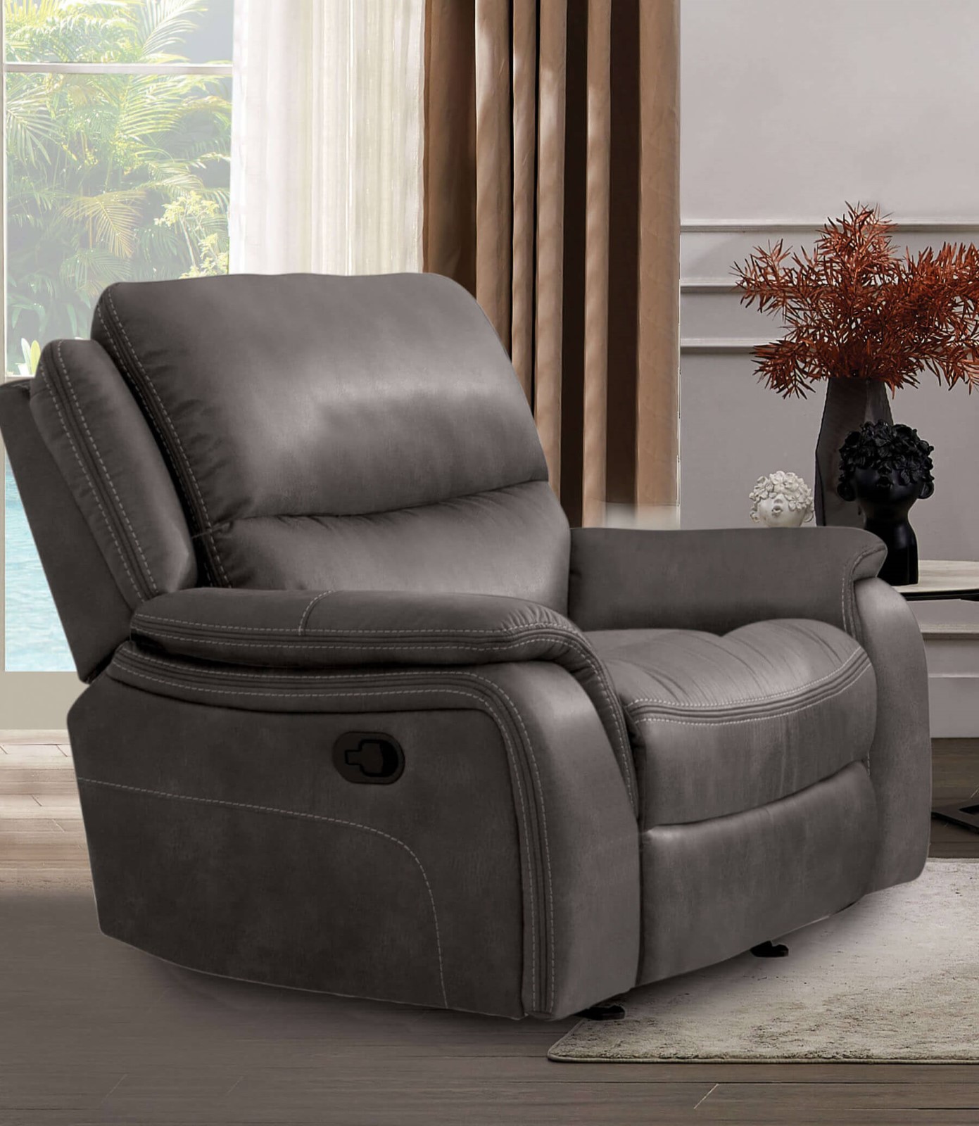 (image for) Henricus Dark Gray Glider Recliner