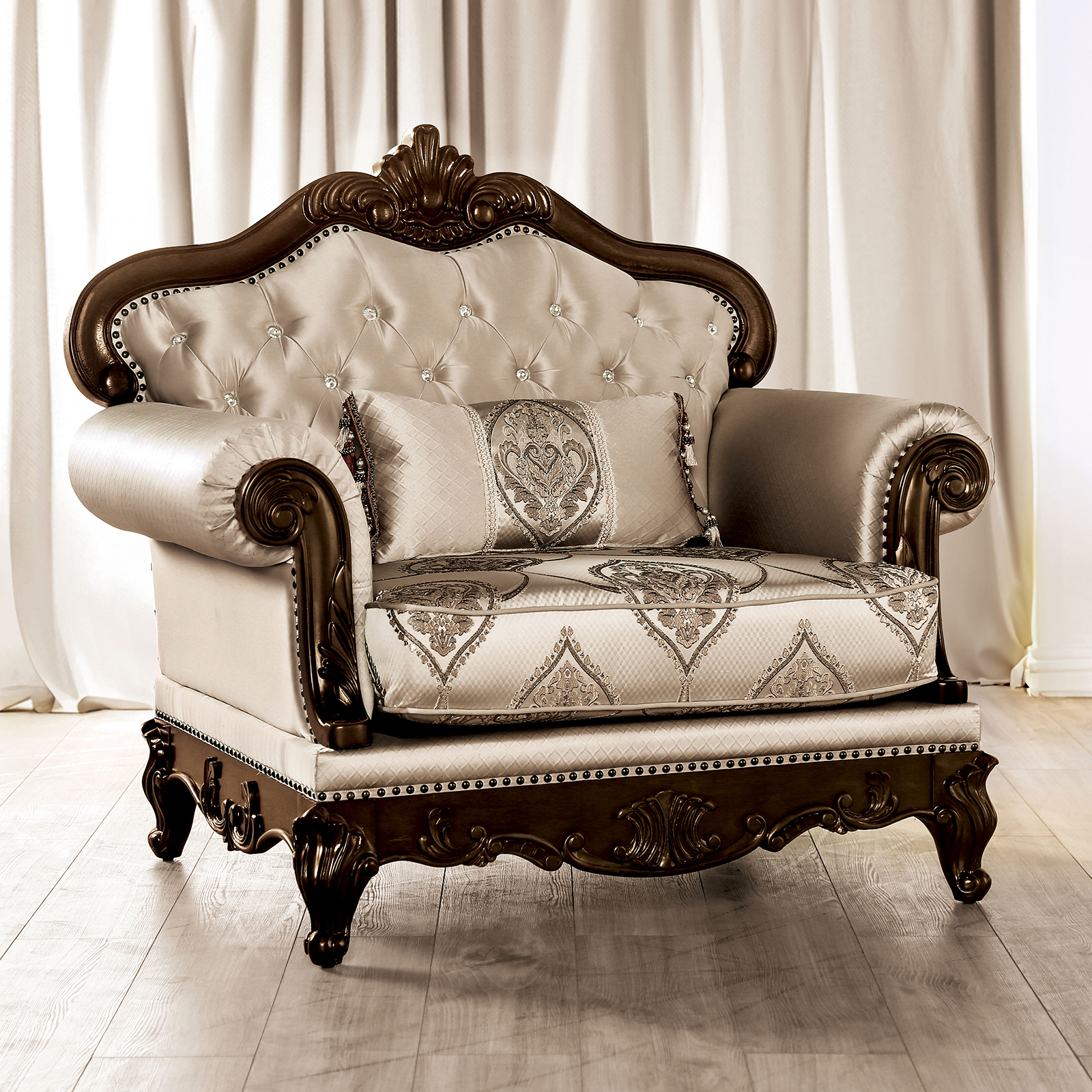 (image for) Veracruz Dark Cherry/Beige Chair