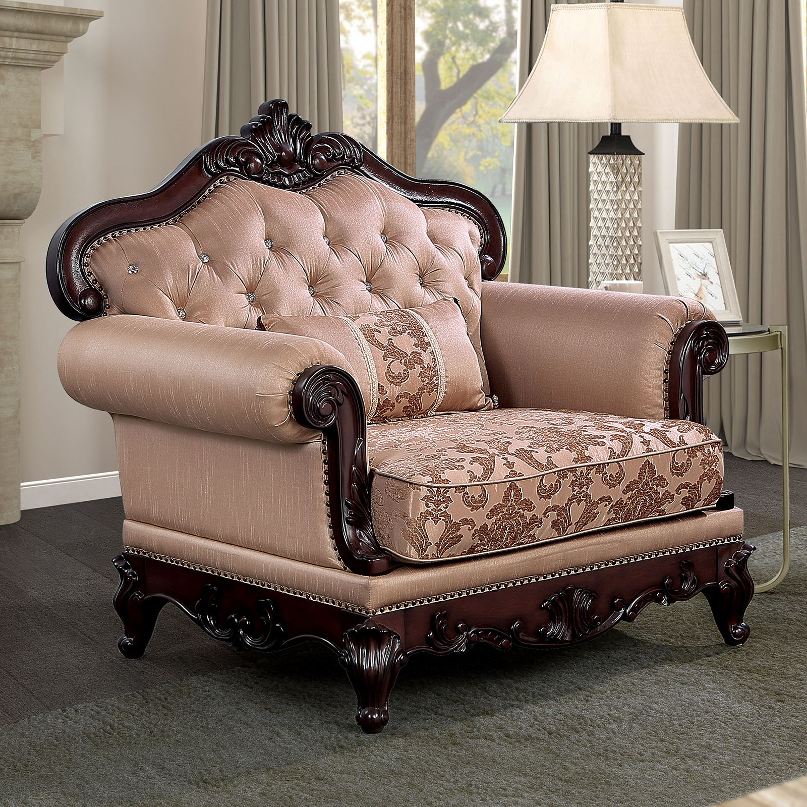 (image for) Veracruz Dark Cherry/Light Brown Chair