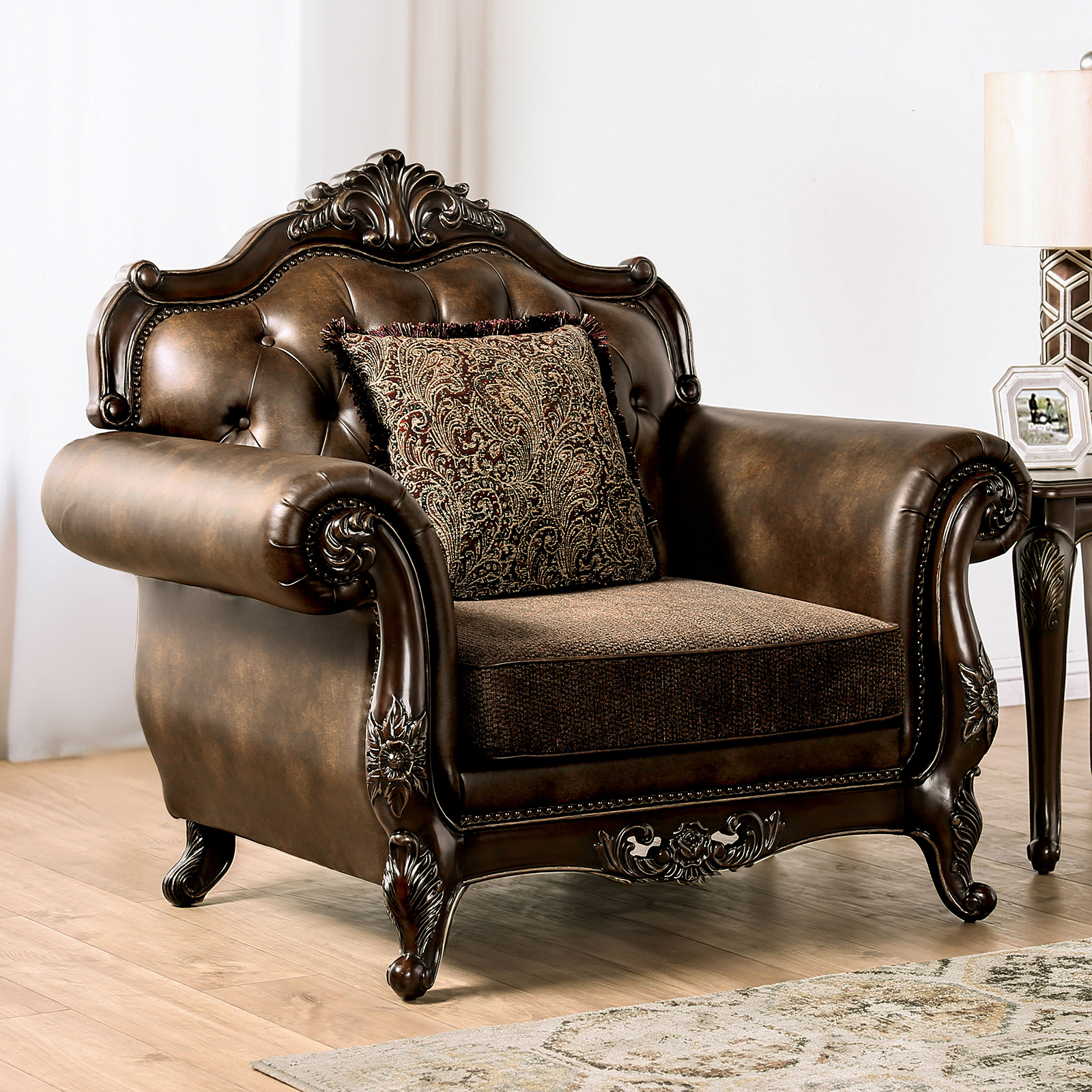 (image for) Ensenada Dark Cherry/Brown Chair