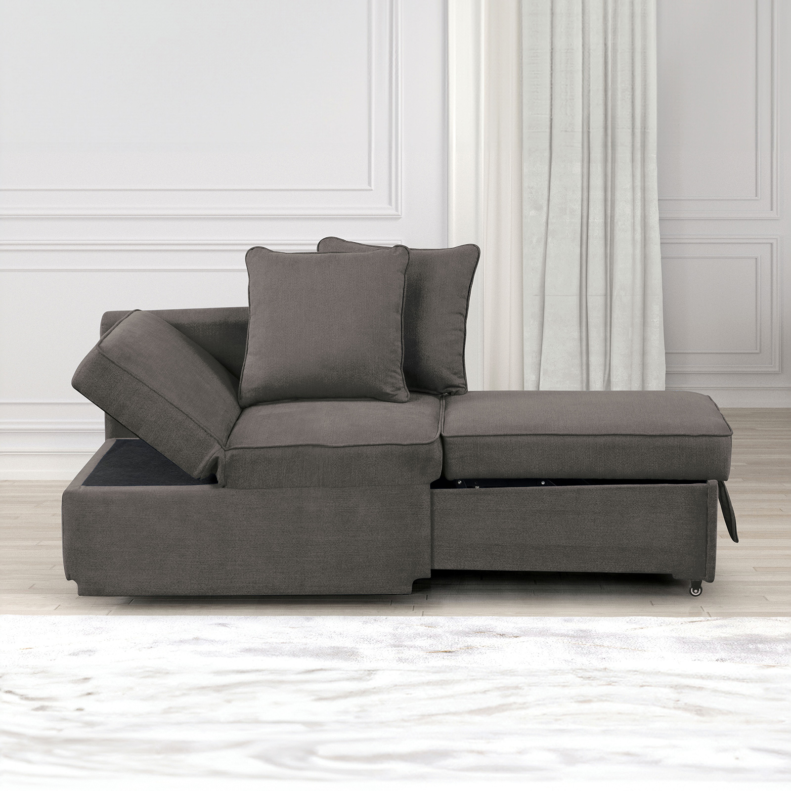 (image for) Woburn Gray Convertible Chair