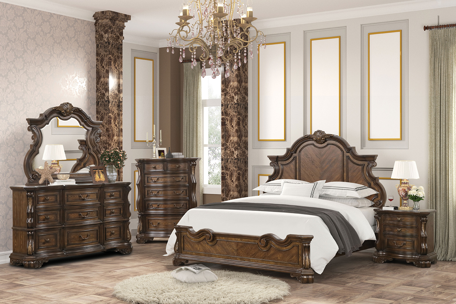 (image for) Leovanni Dark Brown Qn. W W/5Pc