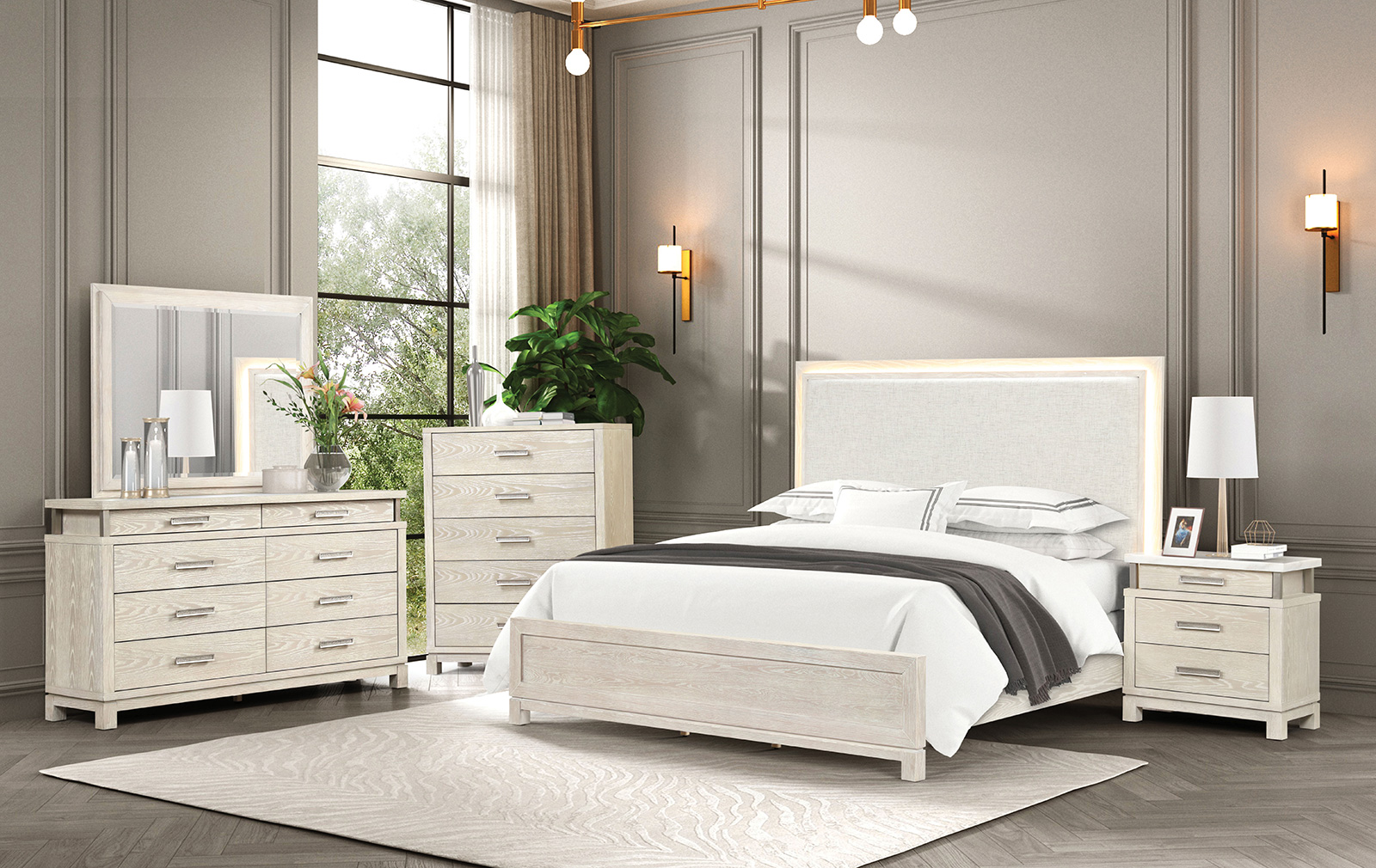 (image for) Lafayette Grey Qn. 4Pc 