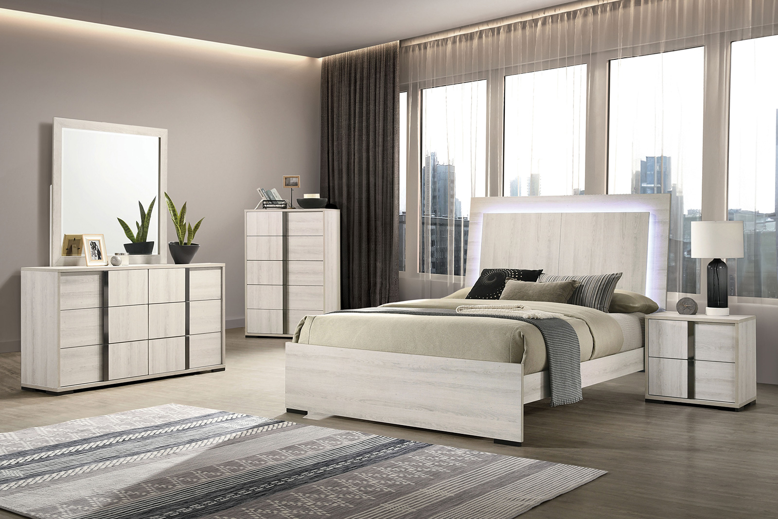 (image for) Horten White Qn. 4Pc 