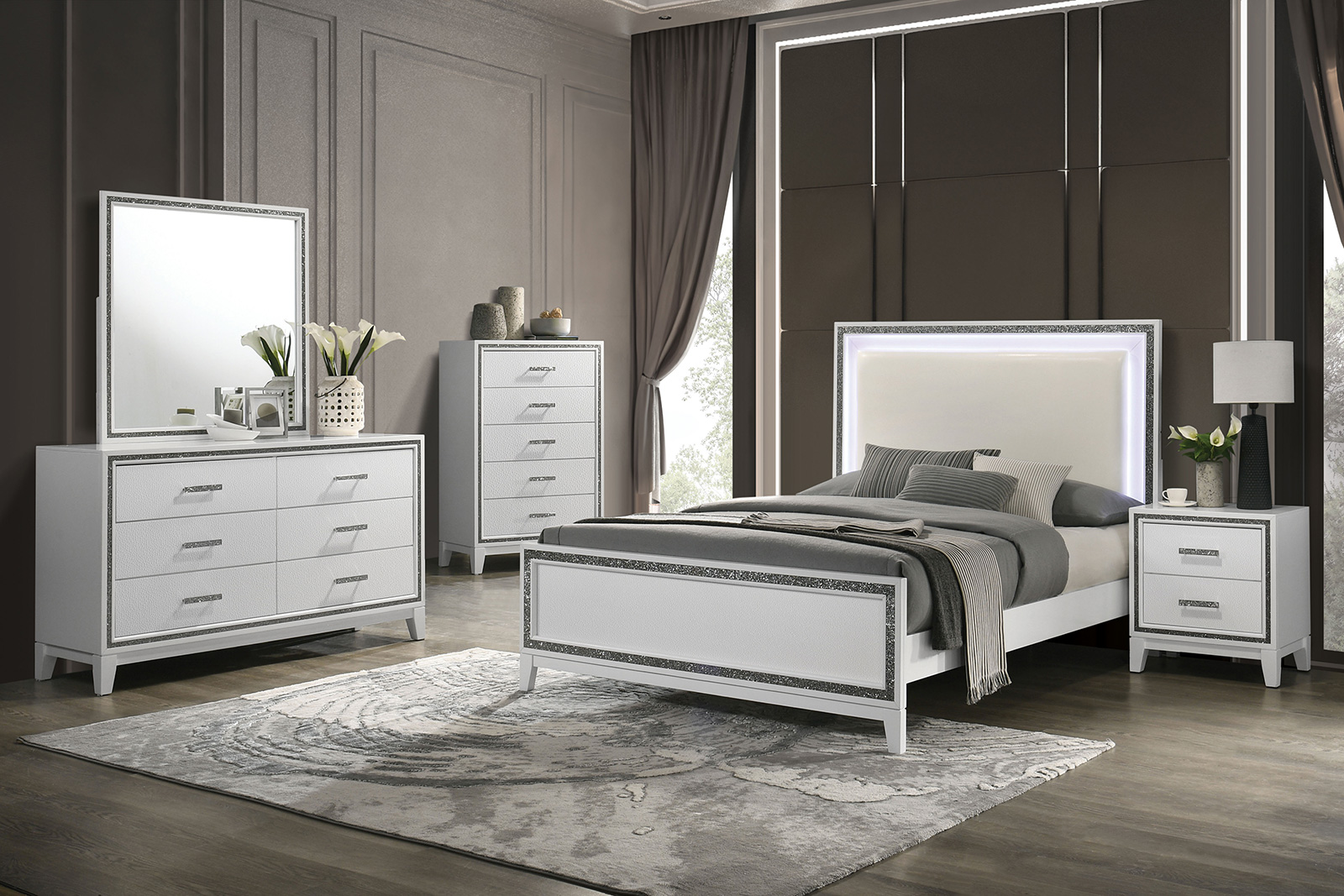 (image for) Lucida White Qn. 4Pc 
