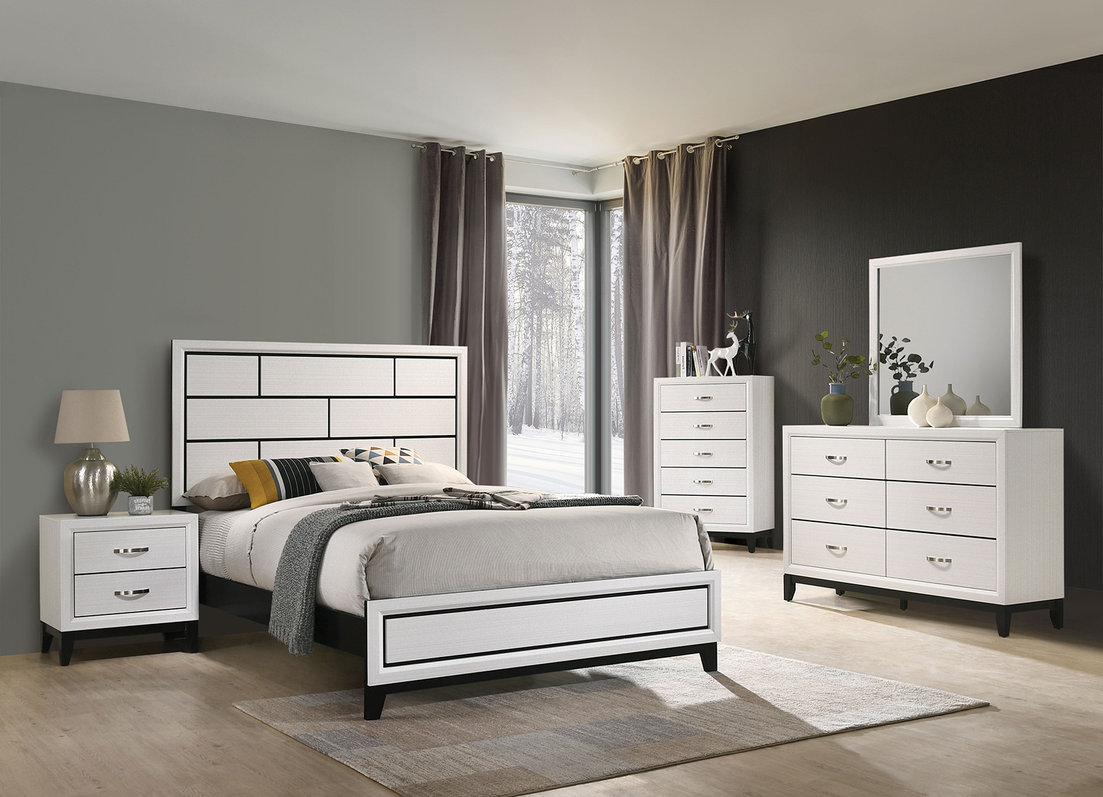 (image for) Errico White Qn. 5Pc W/Chest