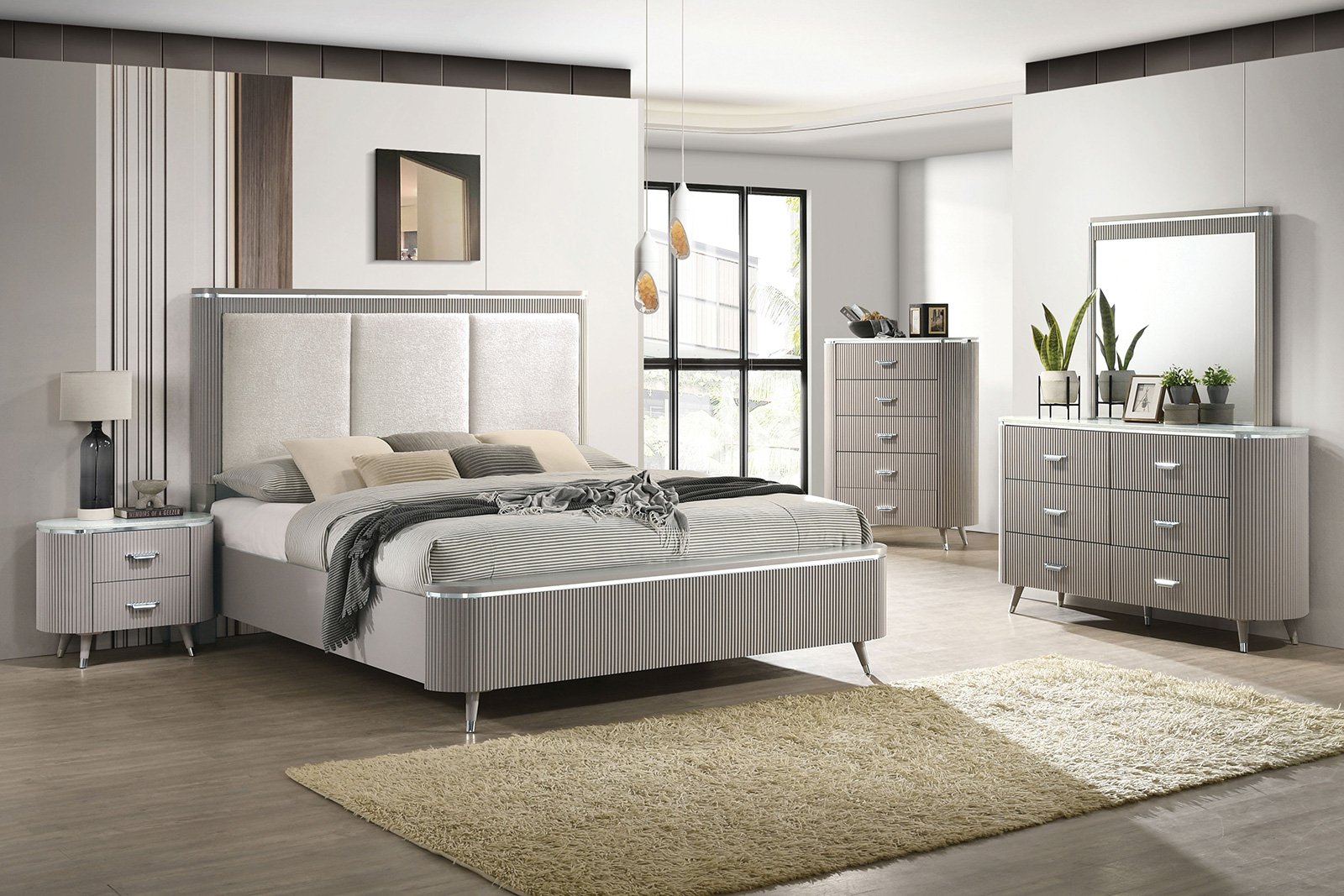 (image for) Aldridge Grey Qn. 4Pc 