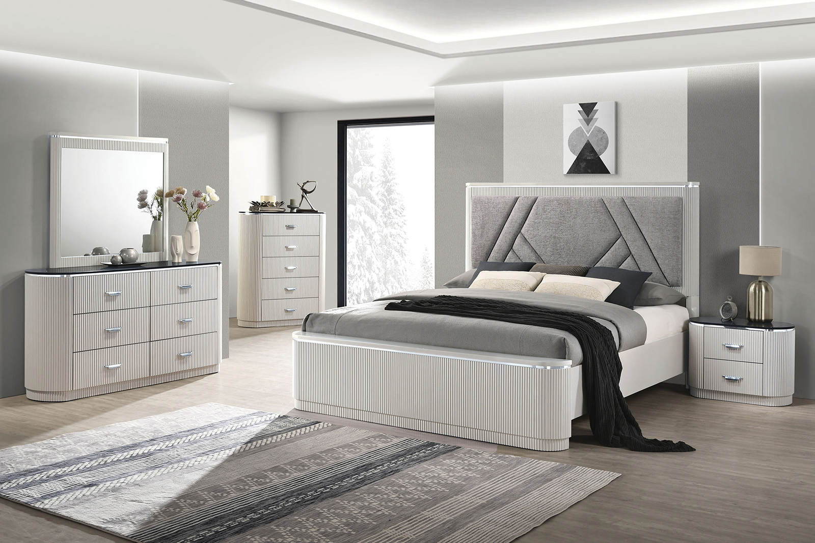 (image for) Aldgate Grey Qn. 4Pc 