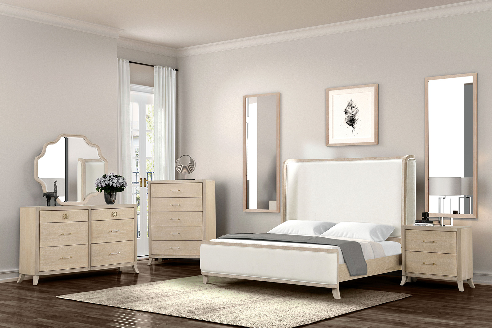 (image for) Candra Weathered Oak Qn. 4Pc 