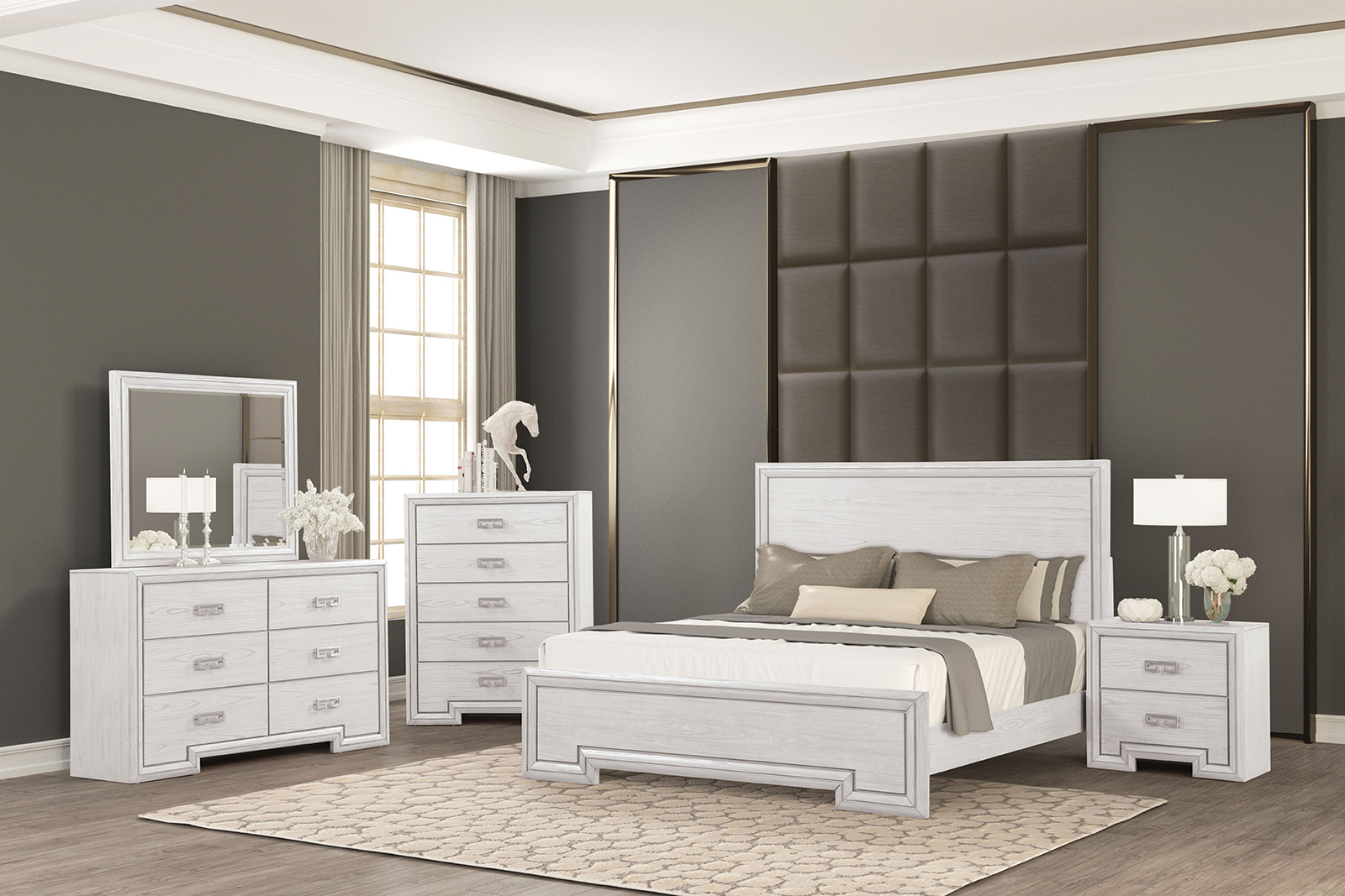 (image for) Basilone White Qn. 4Pc 