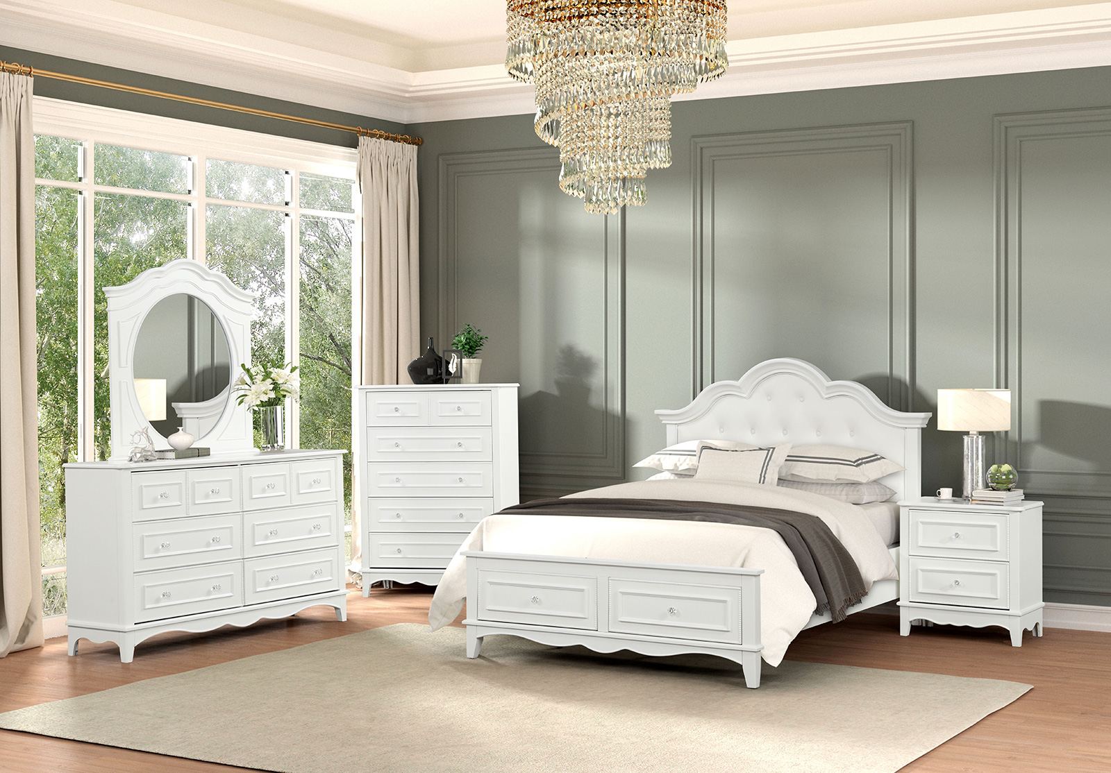 (image for) Naucalpan White Qn. 4Pc 