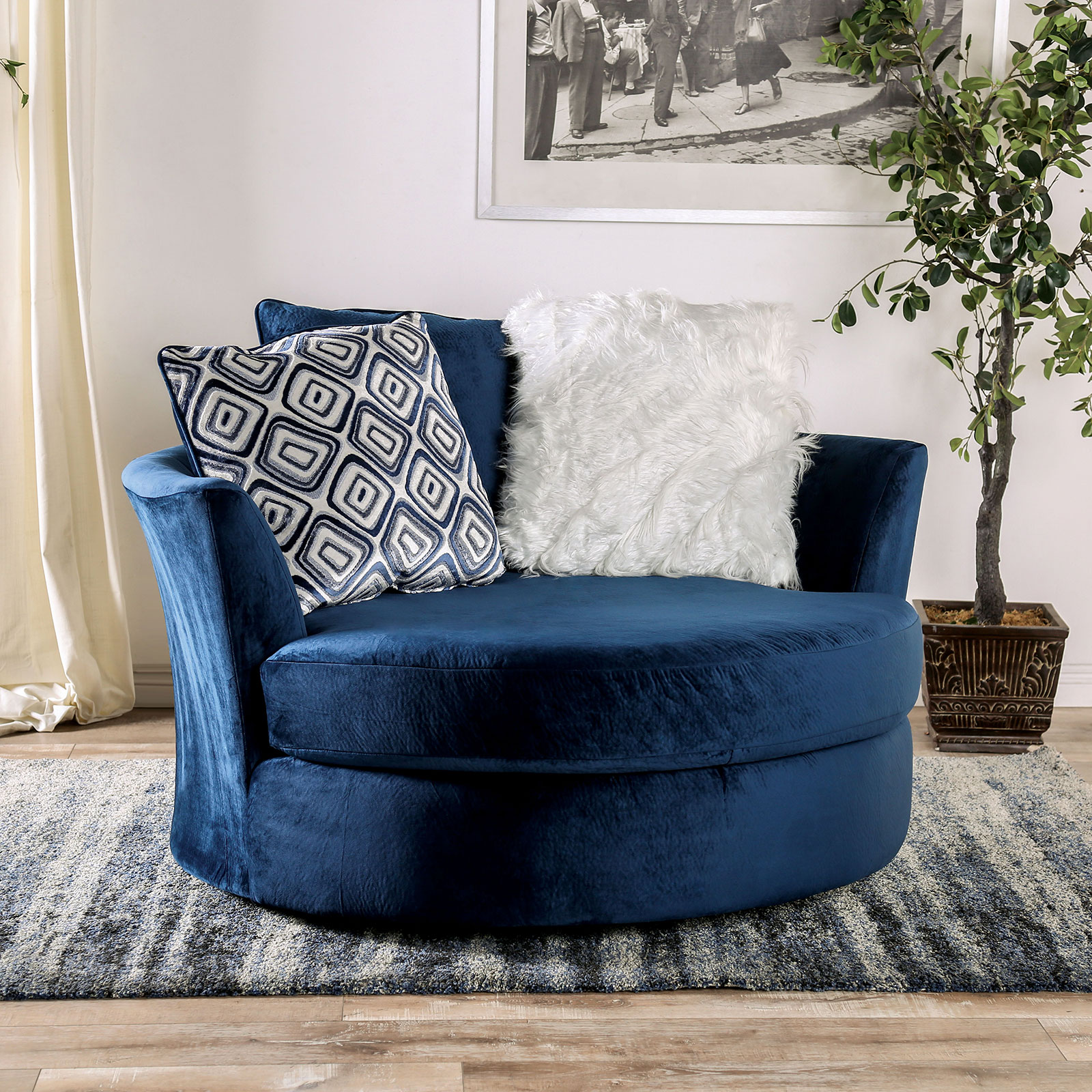 (image for) Waldport Navy Swivel Chair