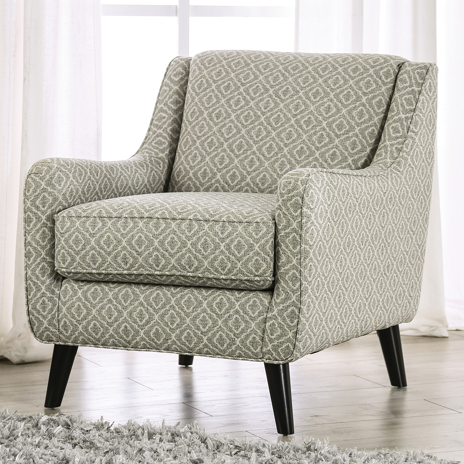 (image for) Stephney Gray/Gold Accent Chair