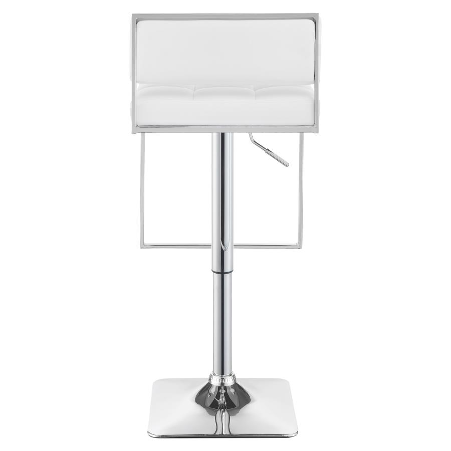 Alameda Adjustable Bar Stool White and Chrome
