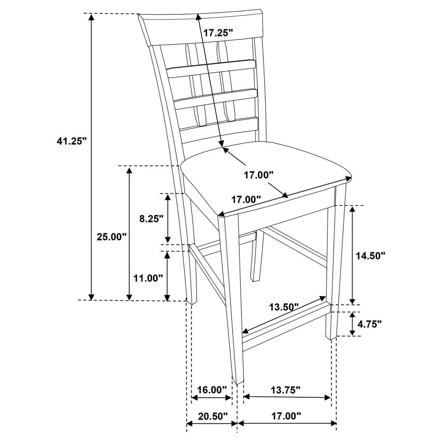 Modal Additional Images for Gabriel 7-piece Square Counter Height Dining Set Cappuccino