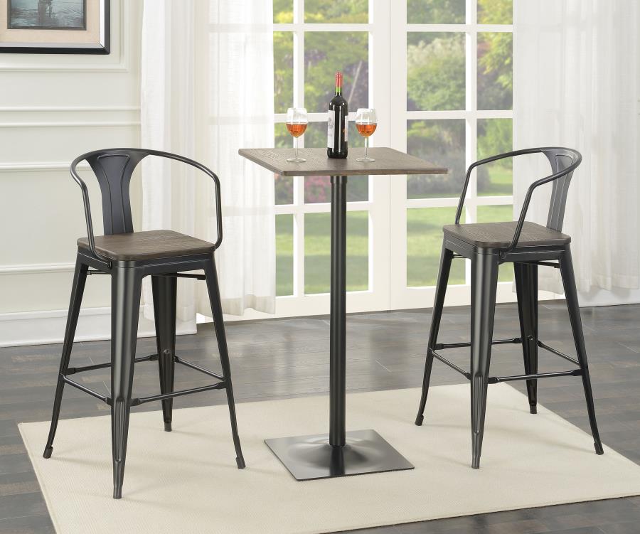 Modal Additional Images for Cavalier Square 24-inch Pub Height Bistro Bar Table Dark Elm