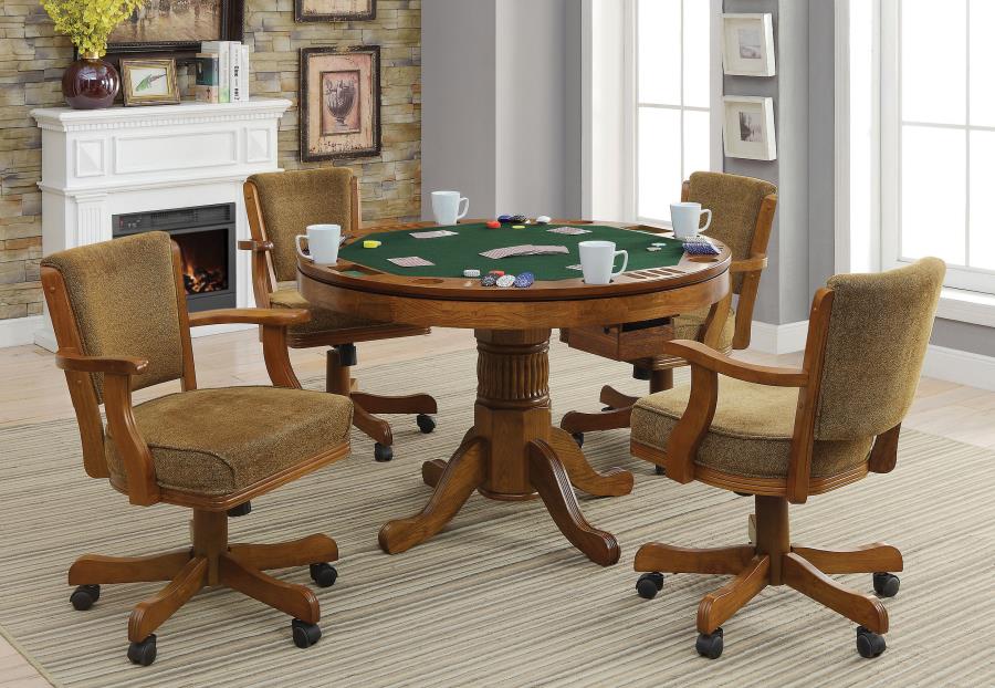 Modal Additional Images for Mitchell Upholstered Swivel Dining and Game Chair Amber