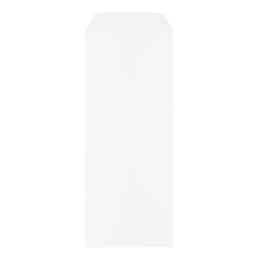 Adolfo Rectangular 2-tier Home Bar Table White High Gloss