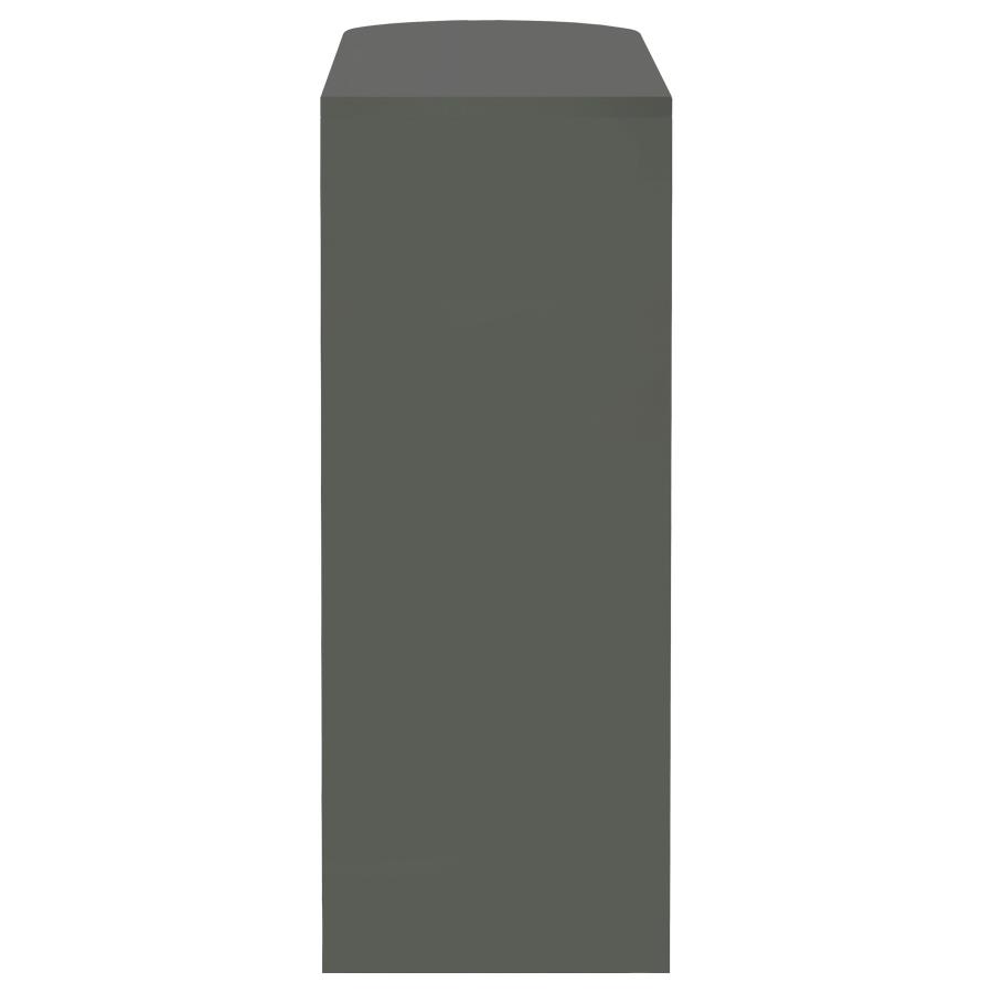 Adolfo Rectangular 2-tier Home Bar Table Grey High Gloss