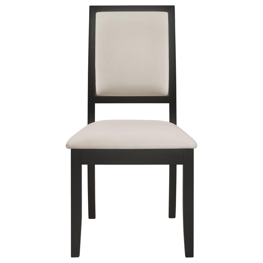 Louise 7-piece Rectangular Extension Leaf Dining Set Black
