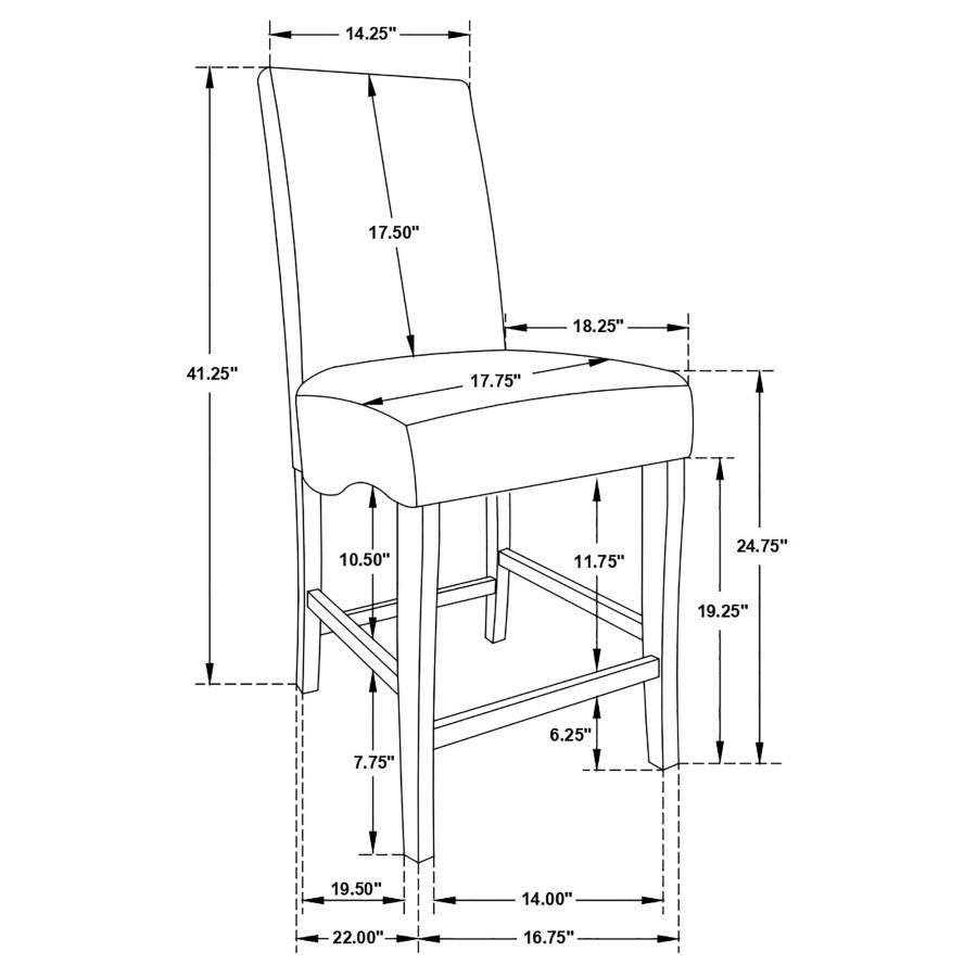 Modal Additional Images for Stanton 9-piece Square Counter Height Dining Table Set Grey