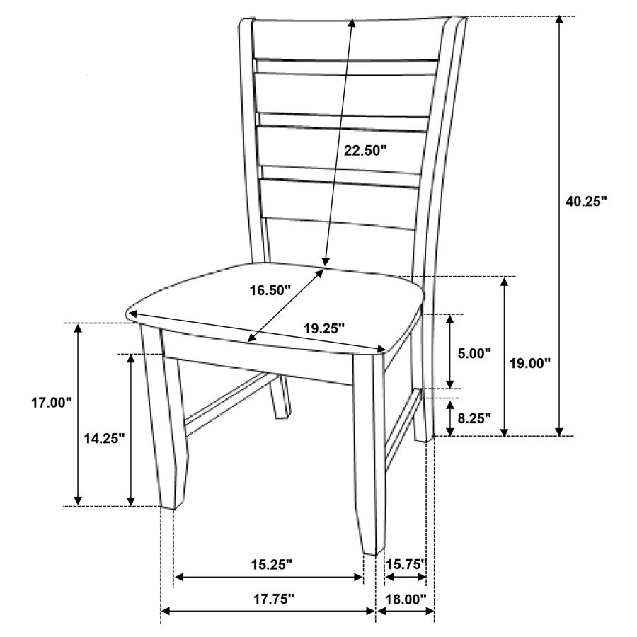 Modal Additional Images for Dalila 5-piece Rectangular Dining Table Set Cappuccino