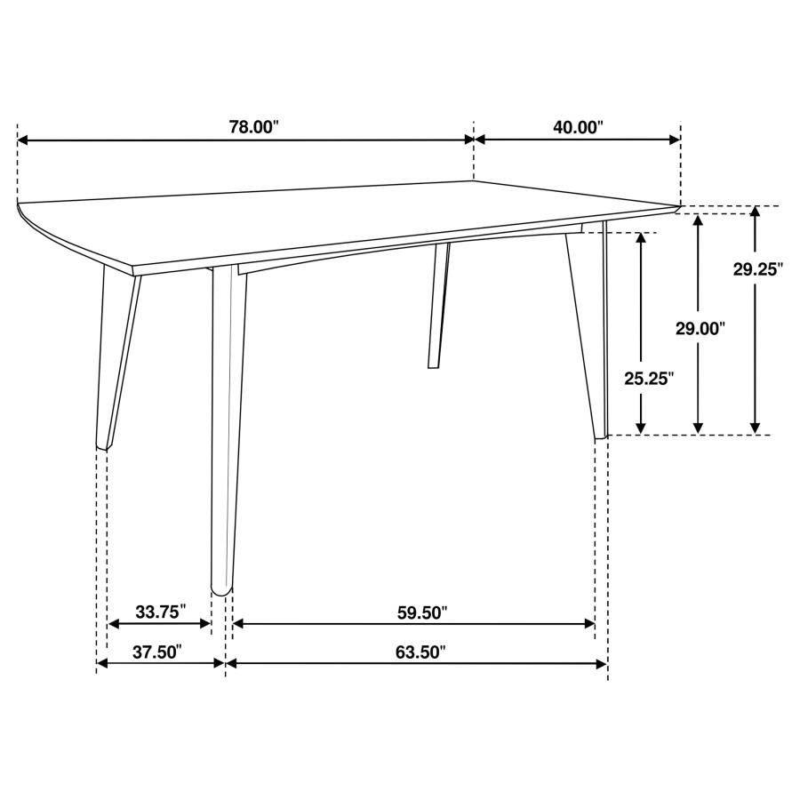 Malone 7-piece Rectangular Dining Table Set Dark Walnut