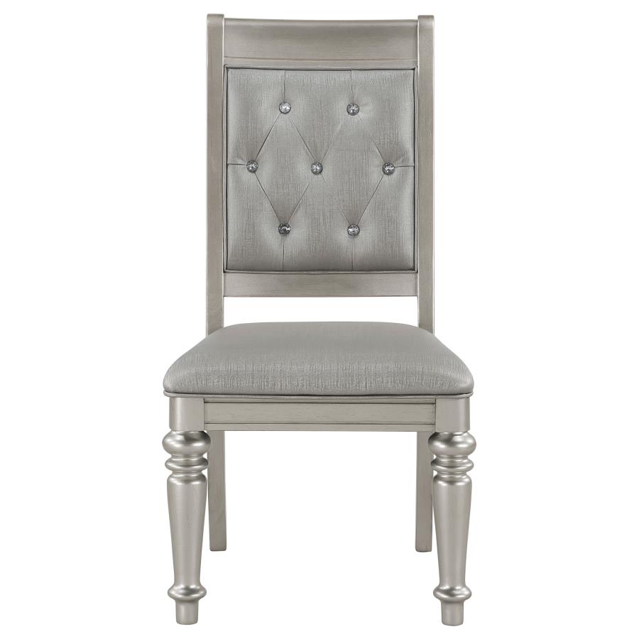 Bling Game 7-piece Rectangular Dining Set Metallic Platinum