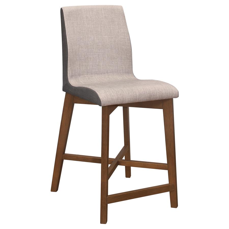 Logan Fabric Upholstered Counter Chair Grey (Set of 2)