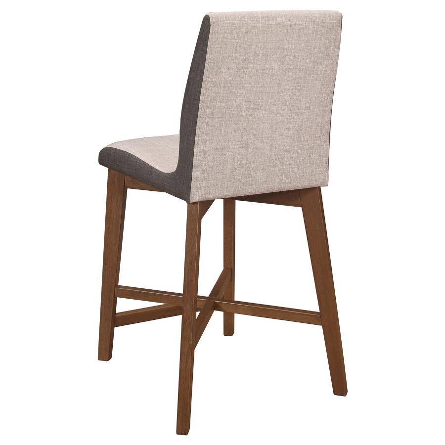 Logan Fabric Upholstered Counter Chair Grey (Set of 2)
