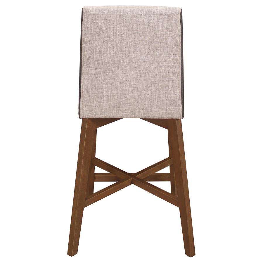 Logan Fabric Upholstered Counter Chair Grey (Set of 2)