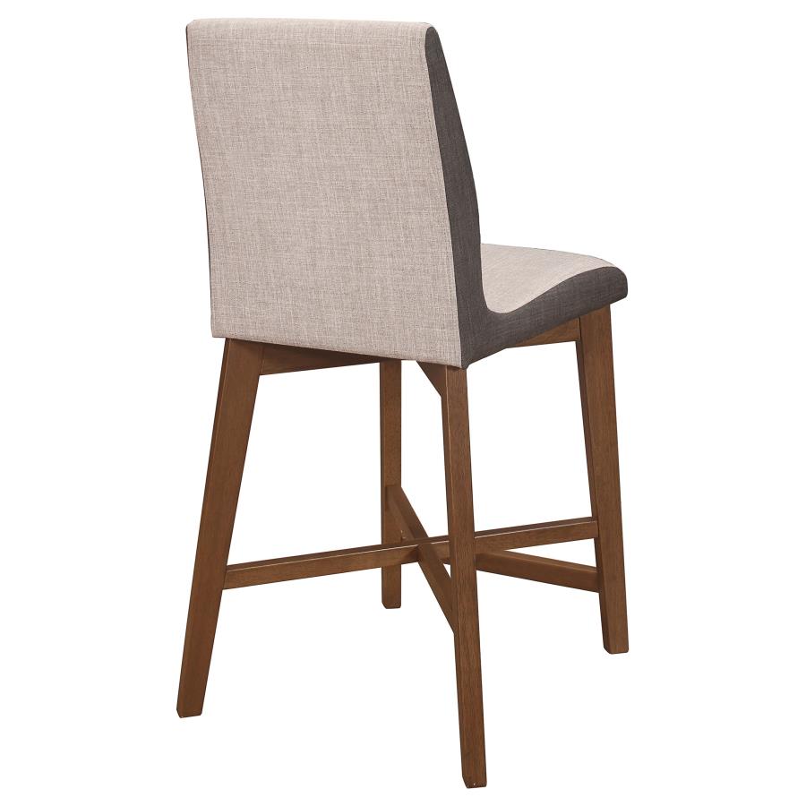 Logan Fabric Upholstered Counter Chair Grey (Set of 2)