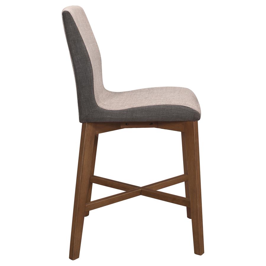 Logan Fabric Upholstered Counter Chair Grey (Set of 2)