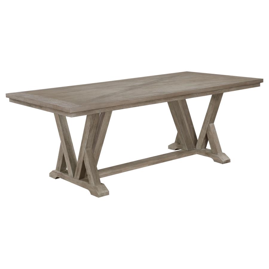 Cornelia 7-piece Rectangular Dining Table Set Coastal Grey 