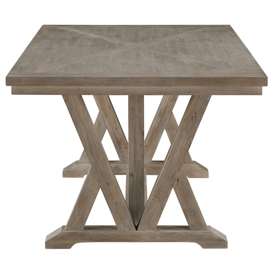 Cornelia 7-piece Rectangular Dining Table Set Coastal Grey 