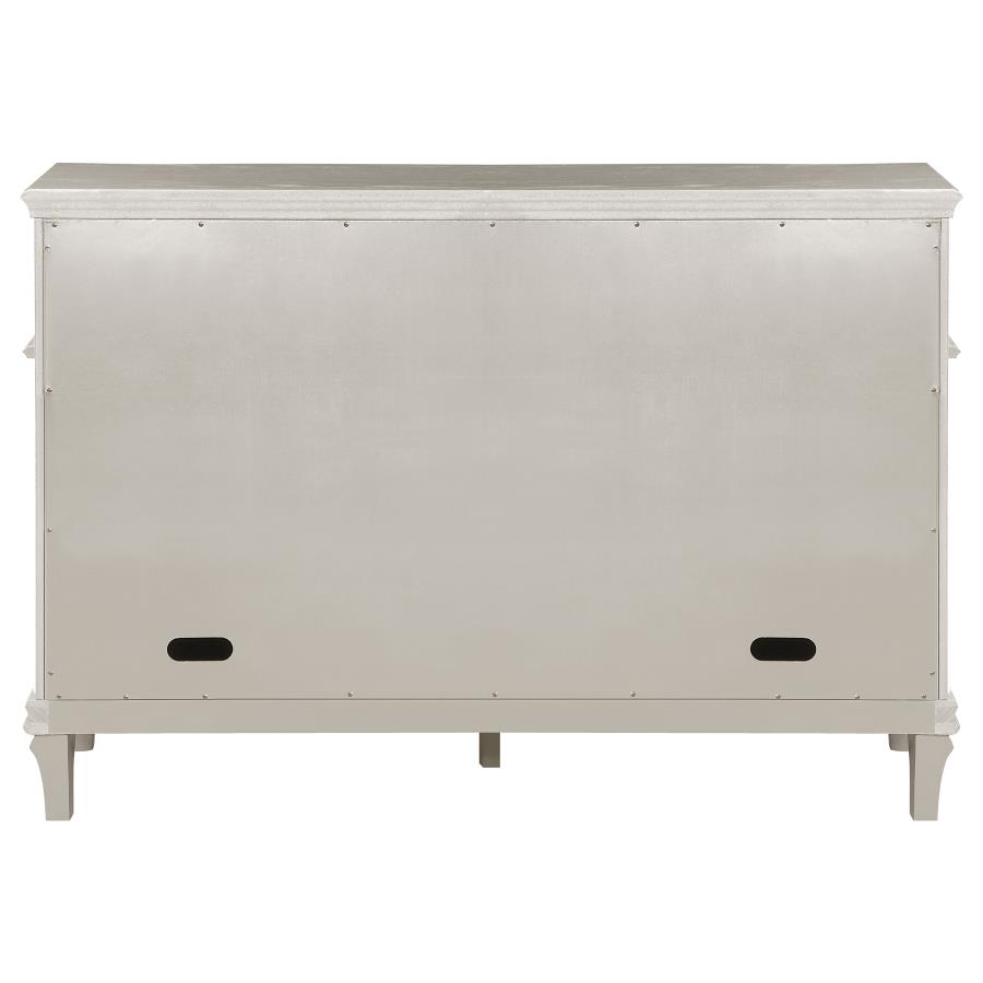 Evangeline 4-drawer Sideboard Buffet Cabinet Silver Oak