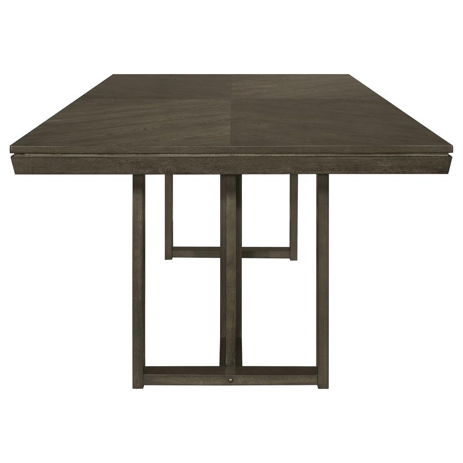 Kelly 7-piece Rectangular Dining Table Set Dark Grey