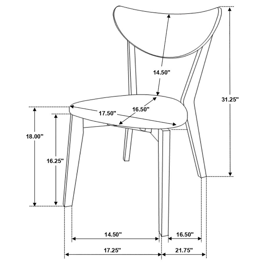 Modal Additional Images for Alfredo 5-piece Butterfly Leaf Dining Set Natural Walnut