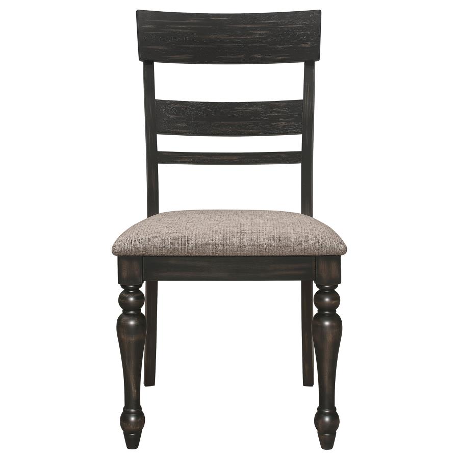 Bridget 7-piece Rectangular Dining Set Charcoal Sand Through
