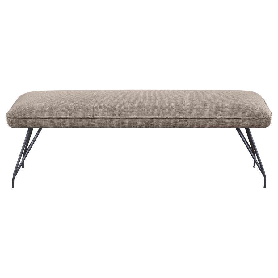 Dodson Fabric Upholstered Dining Bench Taupe 