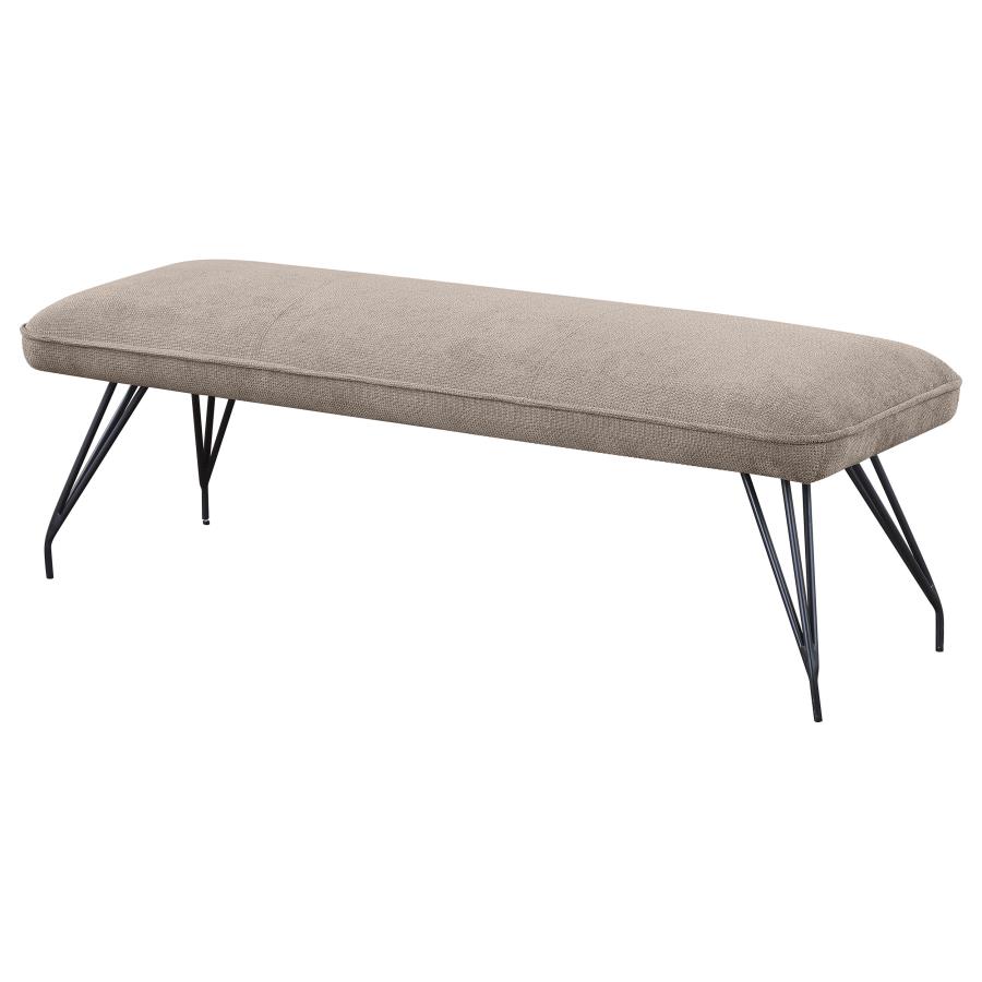 Dodson Fabric Upholstered Dining Bench Taupe 