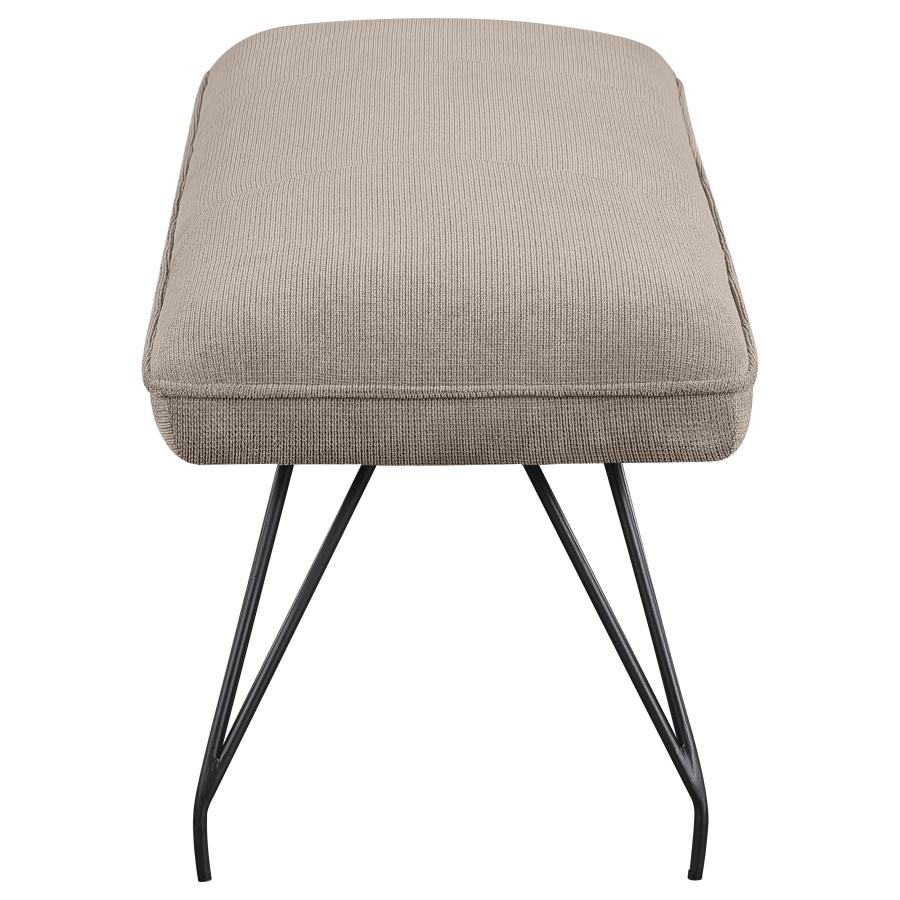 Dodson Fabric Upholstered Dining Bench Taupe 