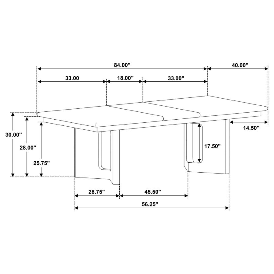 Hathaway 7-piece Rectangular Dining Table Set Acacia Brown 