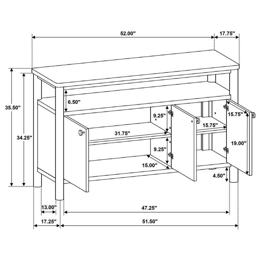 Modal Additional Images for Biltmore 52-inch Dining Cabinet Sideboard Buffet Walnut