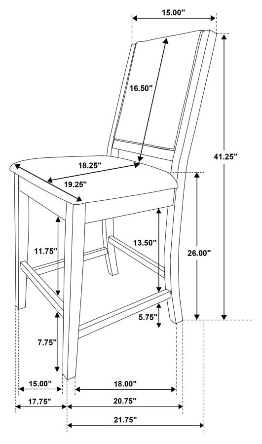 Patterson 7-piece Counter Height Dining Set Mango Oak 